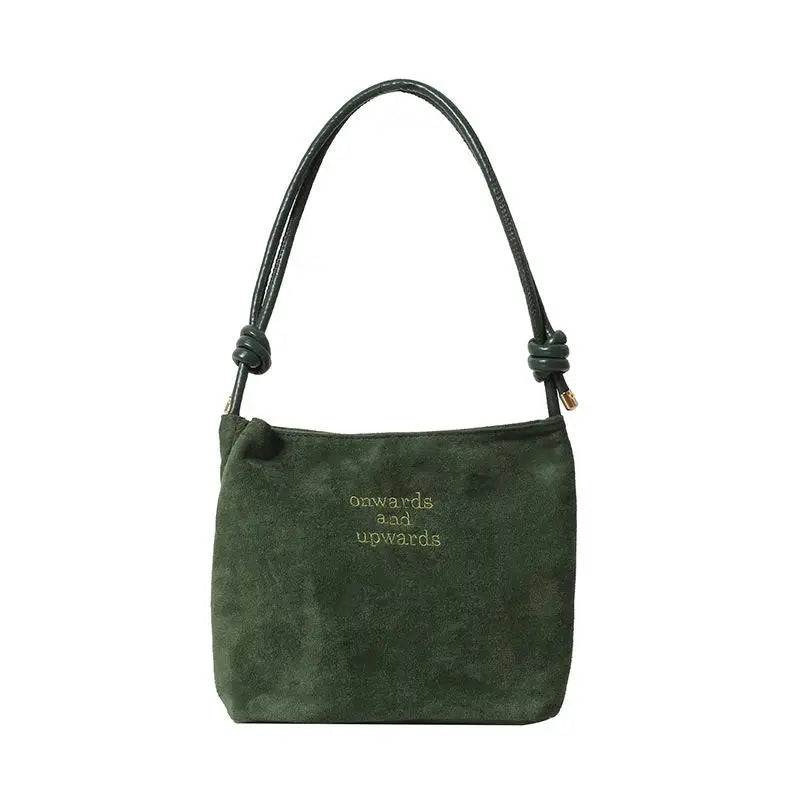 Women's Suede PU Tote Shoulder Bag | Large Capacity Letter Pattern