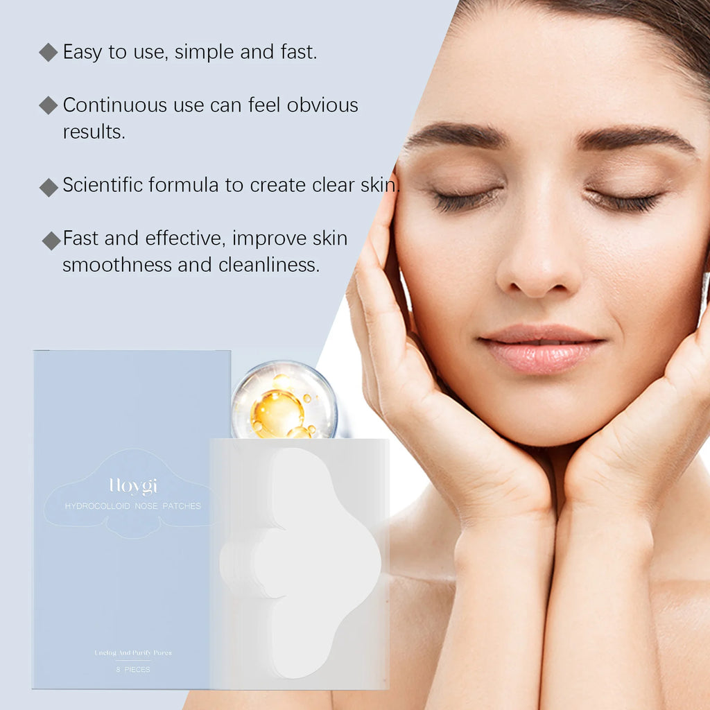 Salicylic Acid Nose Pore Strips Oil Control Hydrocolloid Nose Patches For Nose Blackheads Pimples Removal Refines Pores Non-Tigh Oasis Select
