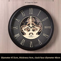 American Retro Creative Living Room Wall Clock Luxury High-End Mid-Century Modern Mechanical Gear Clock Wall Art Hanging Watch Oasis Select A