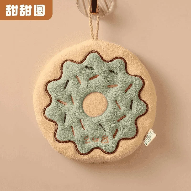 Absorbent and Thickened Bathroom Cartoon Handkerchief Towel Oasis Select Cute Donut