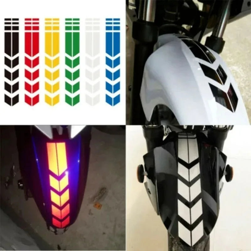 Motorcycle Mudguard with Reflective Tape Car Safety Warning Label Strip Motorcycle Bicycle Sticker Oasis Select