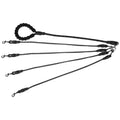 4-Dog Tangle-Free Leash – Detachable Independent Lines with Comfort Grip, Heavy-Duty Nylon for Multi-Dog Walks Oasis Select black
