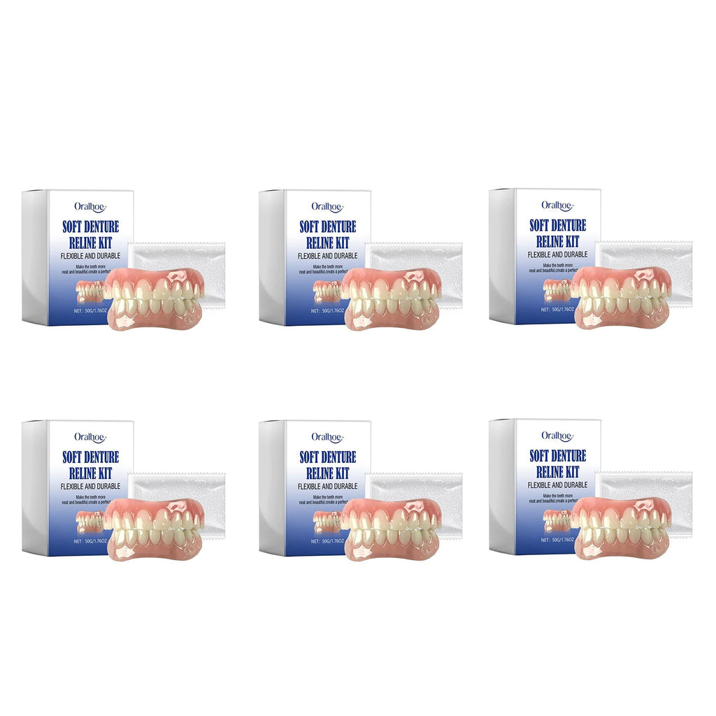 Oralhoe Soft Denture Reline Kit – Temporary Cosmetic Braces Temporary Dental Kit Oasis Select 6sets boxed