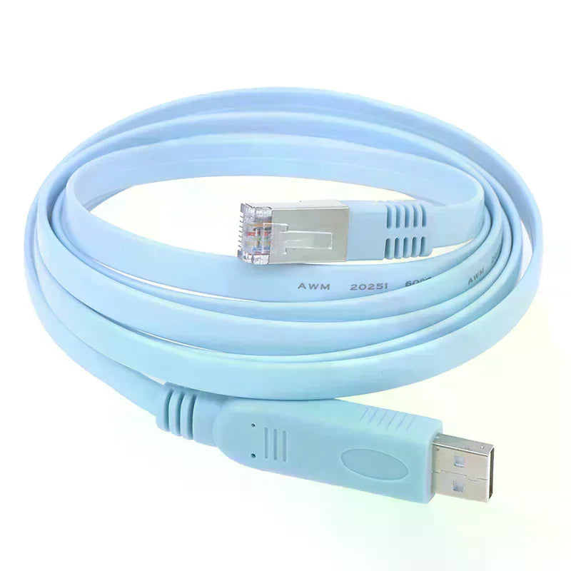 1.8M USB To RJ45 USB To RS232 Serial To RJ45 CAT5 Console Adapter Cable Cord For Cisco Routers New Oasis Select
