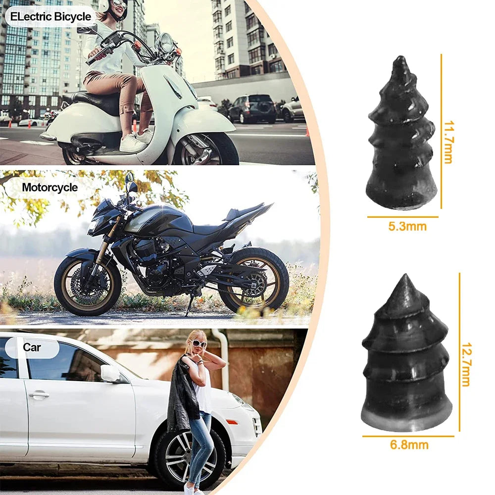 20-100PCS Car Tire Repair Nails Quick Fix Mushroom Plug Kit for Motorcycle and Electric Vehicle Vacuum Tires Car Repair Tool Oasis Select