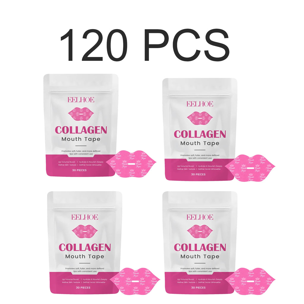 Mouth Tape Lip Care Sleeping Patch Hydrating Moisturizing Collagen Hyaluronic Acid Soft Breathable Lips Night Mask 30 Patches Oasis Select 120 PCS