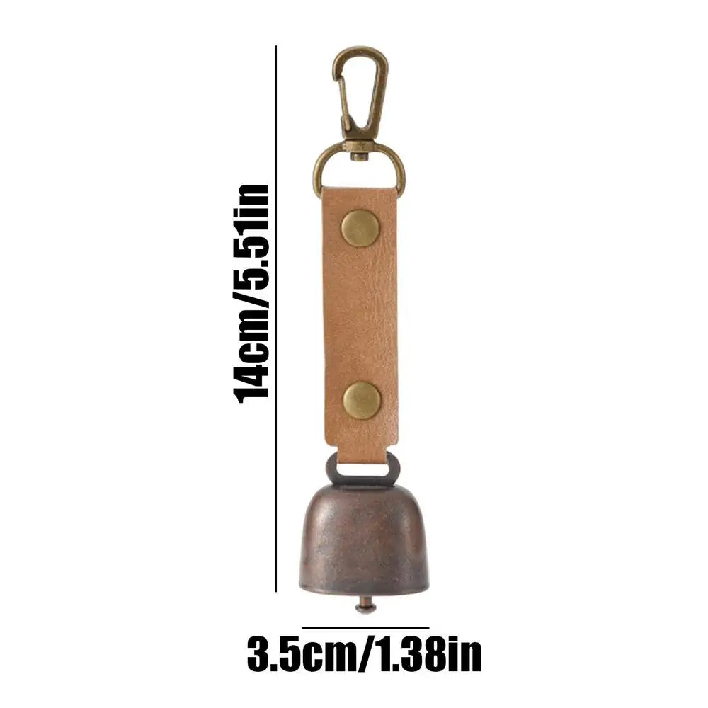 Bear Bell Loud Hiking Bell For Hikers Anti-Lost Pet Bell Dog Bell With PU Leather Strap Noise Maker For Survival Hiking Biking Oasis Select Orange