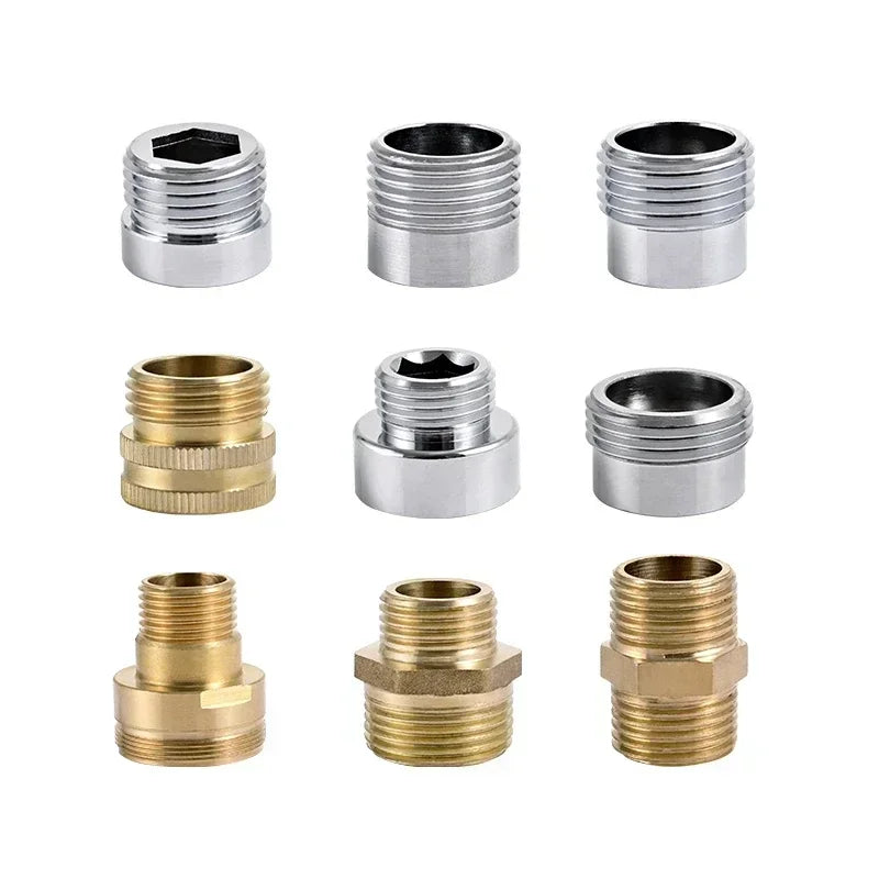 Water Faucet Coupler 1/2 To M16 M18 M20 M22 M24 M28 M32 Thread Connector Conversion Tap Adapter Fitting Bubbler Kitchen Bathroom Oasis Select