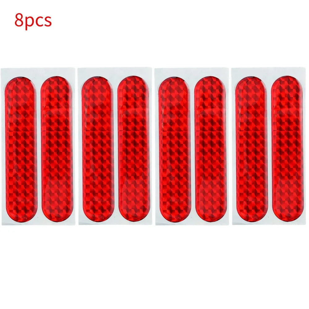Car Reflective Sticker Car Door Stickers Decal Warning Reflective Tape Strips Red Safety Mark Auto Reflector Stickers Oasis Select 4pairs