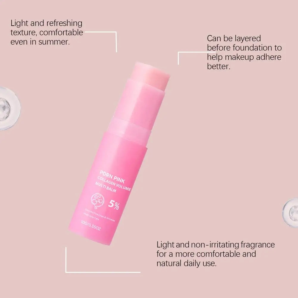 PDRN Pink Collagen Multi Balm, Fine Line Smoothing Skin Deep Hydrating & Plumping Moisturizer, Lightweight Serum Oasis Select
