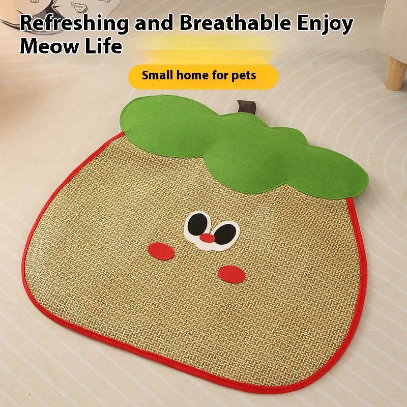 Summer Cooling Pet Mat - Cartoon Cat Bed & Scratcher, Sofa - Protective Cat Sleeping Pad, Anti - Scratch Nap Mat Oasis Select