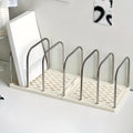 Adjustable Book Stand Stainless Steel Organizer For Desk Office And Home Storage Rack Fridge Container Basket Produce Box Oasis Select Beige