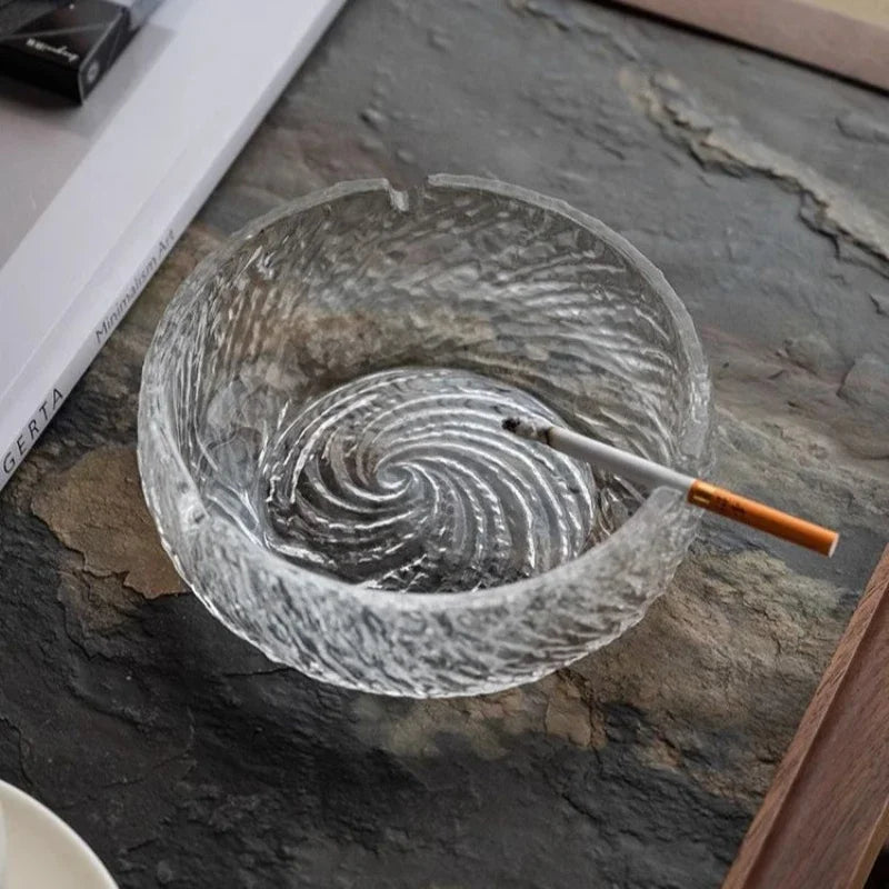 Glass ashtray Creative crystal home living room office Light luxury commercial hotel ashtray Oasis Select