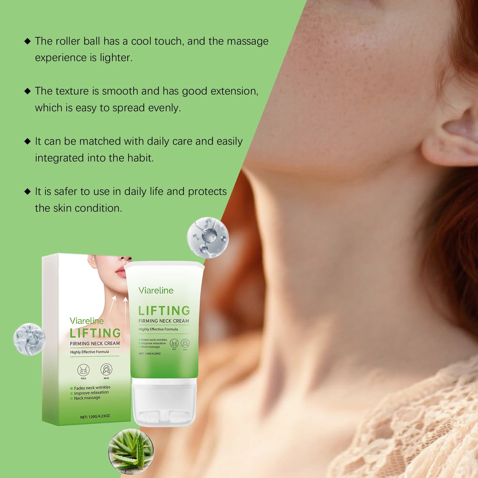 Firming Neck Cream Eliminate Neck Fine Line Reduce Double Chin Against Aging Prevent Sagging Moisturizing Lifting Neck Cream Oasis Select