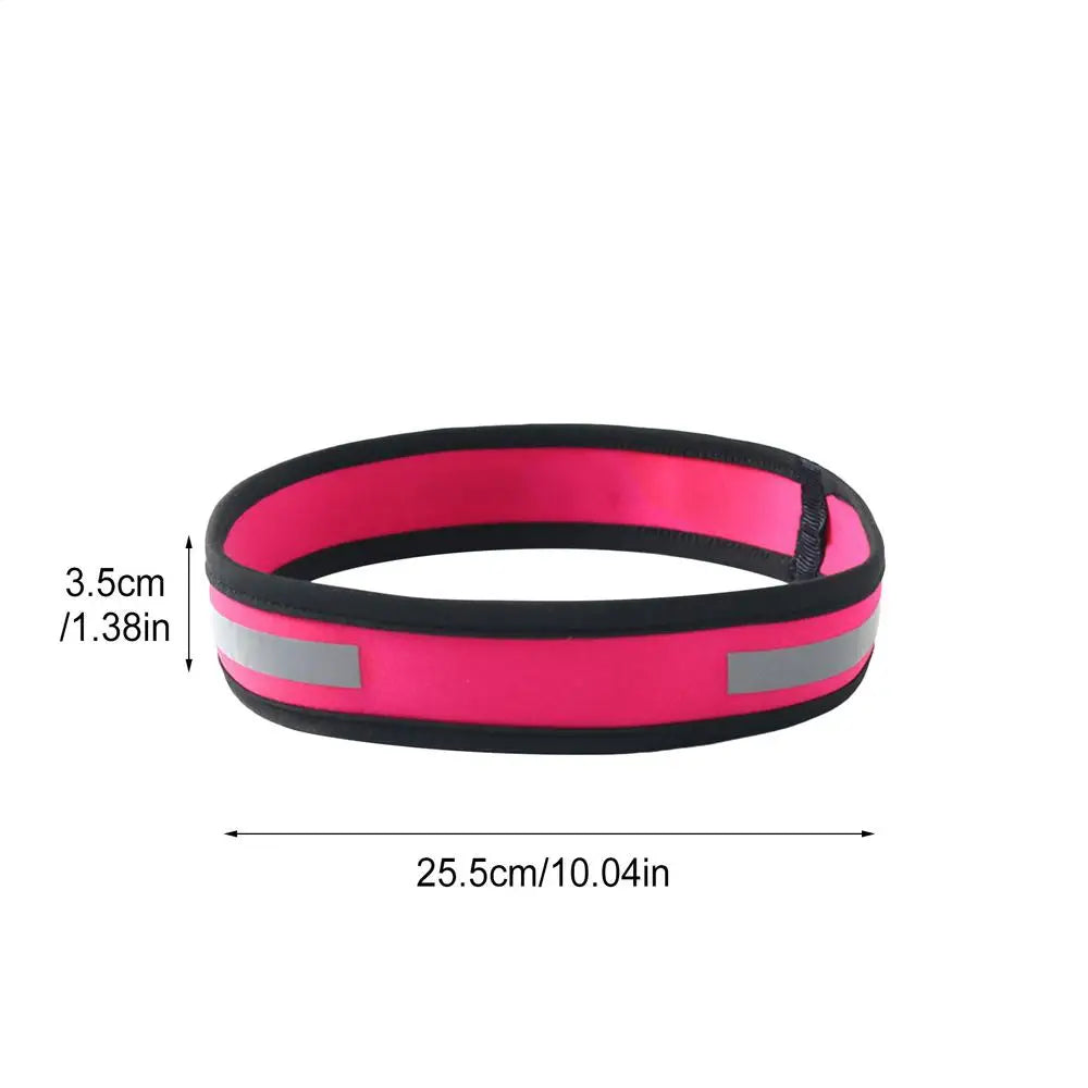 Sport Sweat Headband Anti-slip Cycling Hairband Elastic Reflective Headband for Fitness Gym Outdoor Lightweight Sweatband Oasis Select Hot Pinks