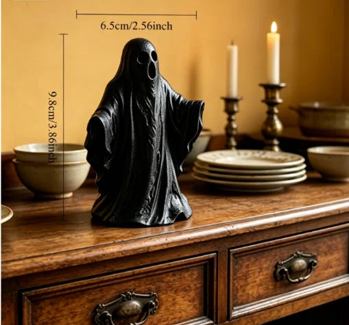 Minimalist Ghost Figurine 3D Printed Mystery Standing Spirit Statue Neutral Calm Ornament Table Decor for Living Room Home Gifts Oasis Select Standing Ghost Black