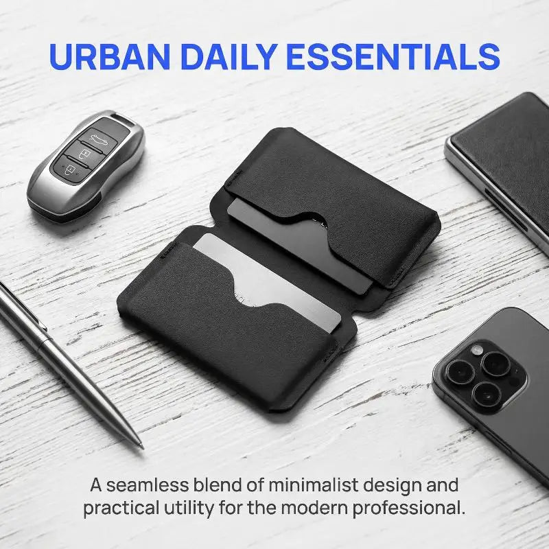 Mini Folding ID Card Case with Magnetic Coin Purse | Wallet