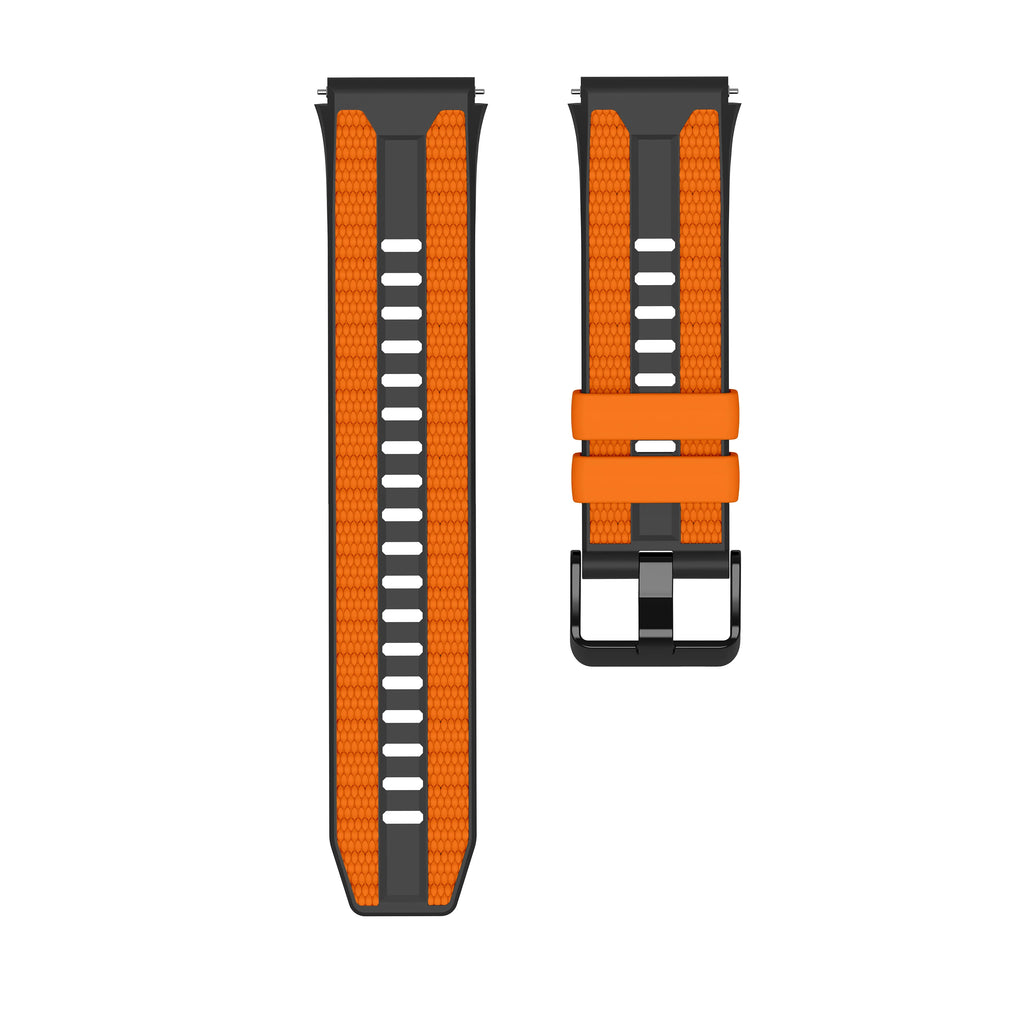 22mm Silicone Watch Band for Huawei Watch GT 6 5 4 – Unisex Silicone Watch Band Oasis Select Black Orange 22mm