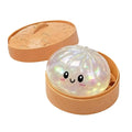Trendy Food Simulation Toy Transparent Silver White Striped Dumpling Soft Squishy Texture For All Ages Leisure Decompression Use Oasis Select D