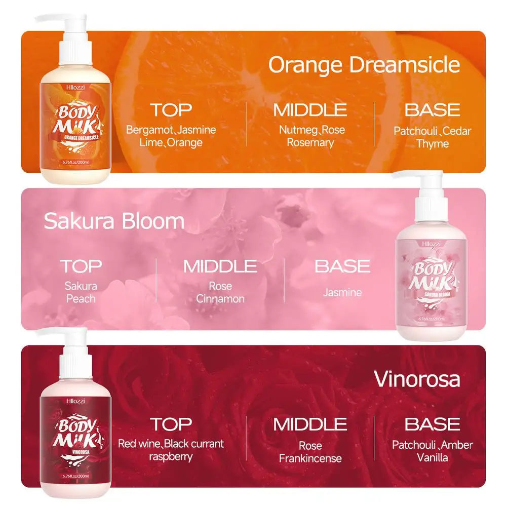 Scented Body Lotion For Women, Deep Moisturizing Cream, Womens Long-lasting Fragrance Cherry Blossom Vanilla Rose Body Lotions Oasis Select