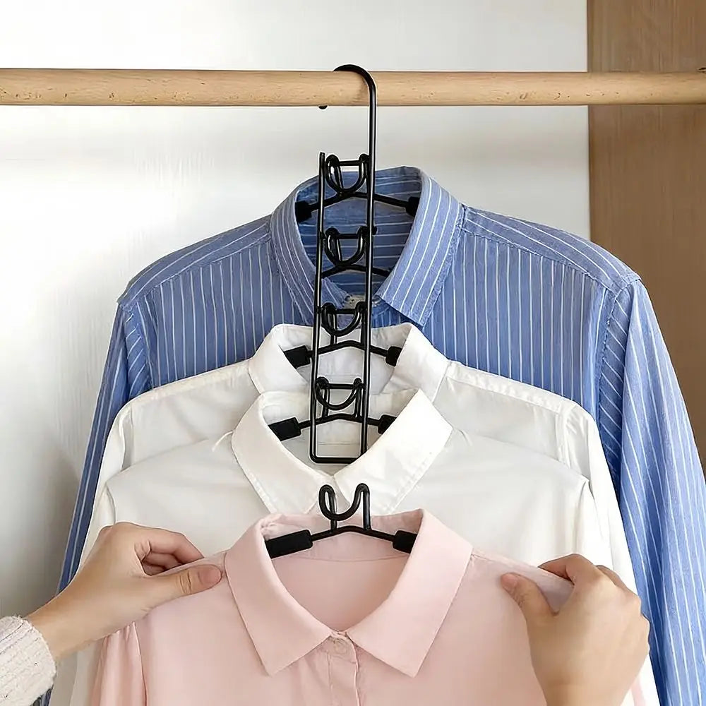 5 in 1 Multi Layer Hanger Detachable Non-Slip Foam Pads Multifunctional Clothes Rack Durable Seamless Space Saving Hanger Oasis Select