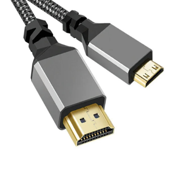 1M 2M 3M 5M 10M Nylon HDMI2.0 MINI HDMI To HDMI Cable MINIHDMI Male A Male 4K 60HZ HD 1080P Adapter Converter Wire TV Camera Oasis Select