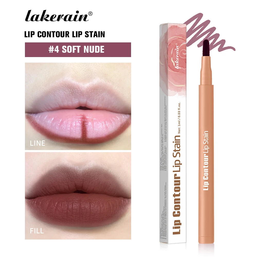 Lakerain Lip Liner Pencil Ballpoint Felt Tip Transfer-proof Lip Liner Stain Smudge-proof Waterproof Lip Liners Natural Makeup Oasis Select 4 Soft Nude