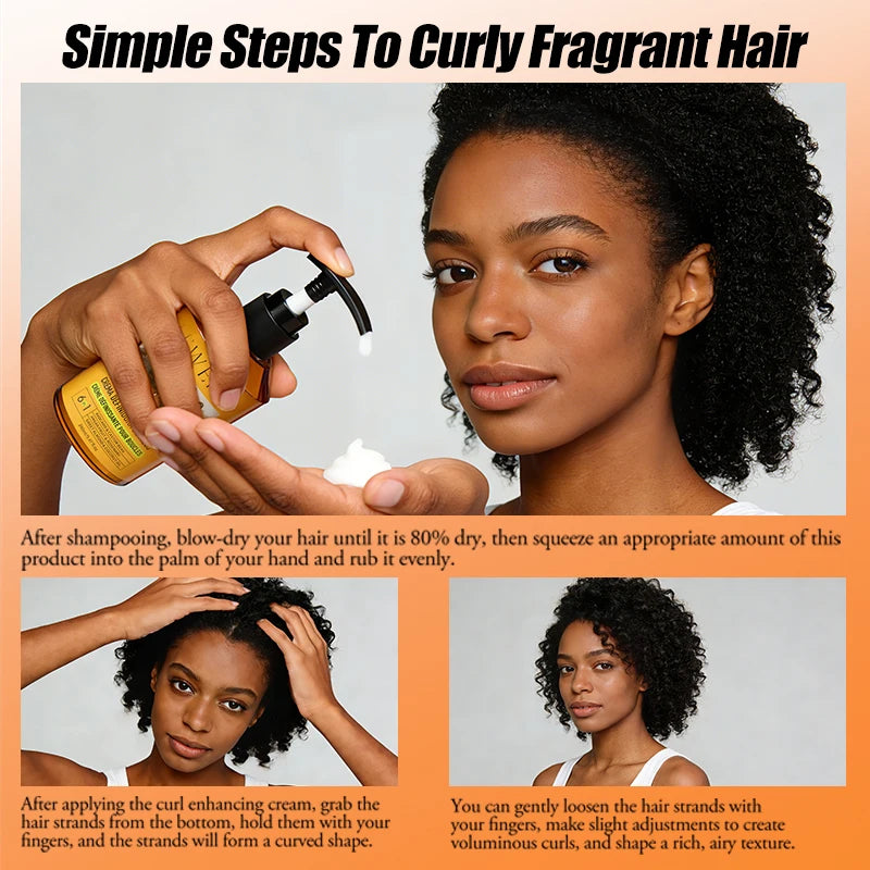 LEWEDO Black Castor Oil Curl Defining Cream 280ml | Anti-Frizz