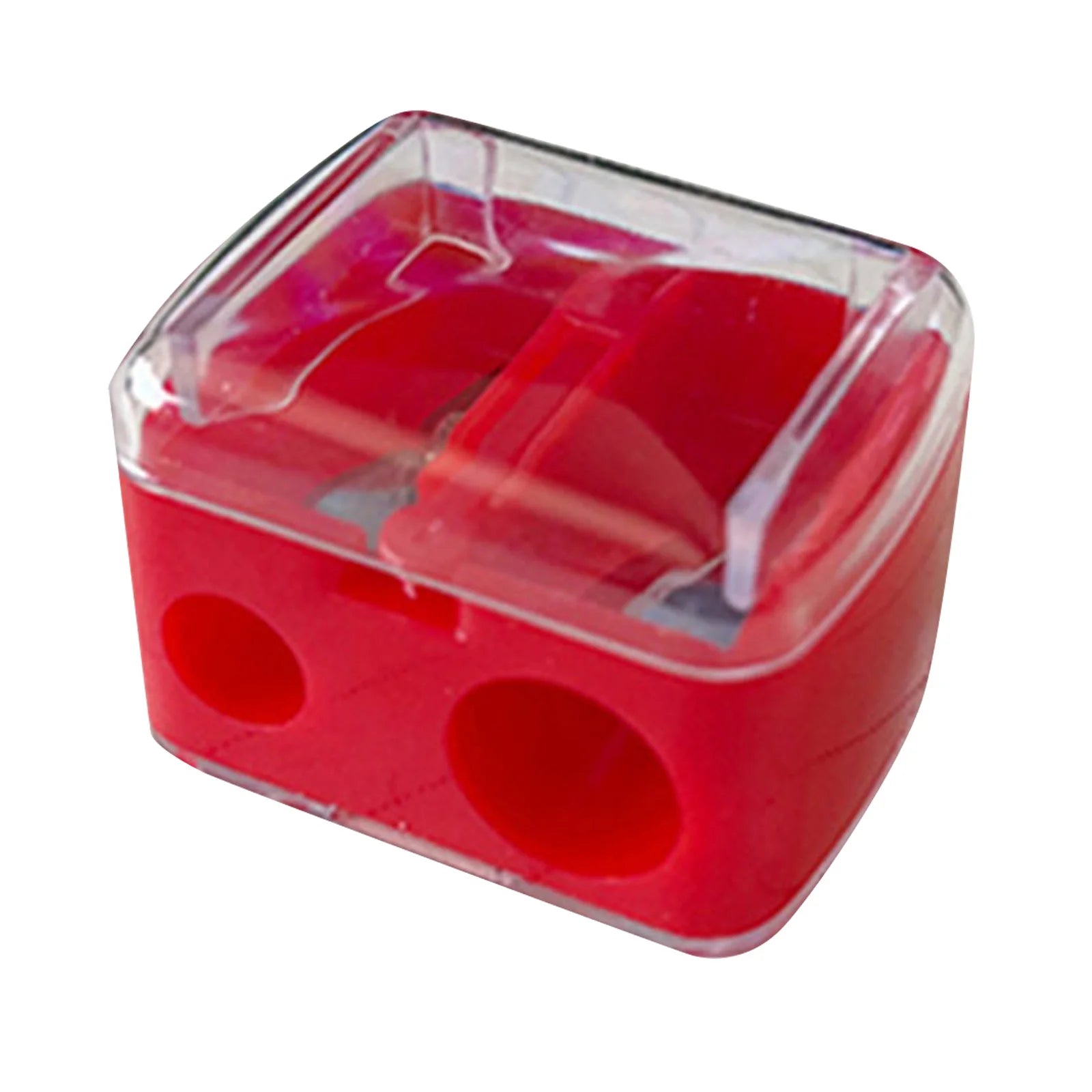 2-in-1 Double Hole Makeup Pencil Sharpener – Eyebrow & Liner Makeup Pencil Sharpener Oasis Select Red