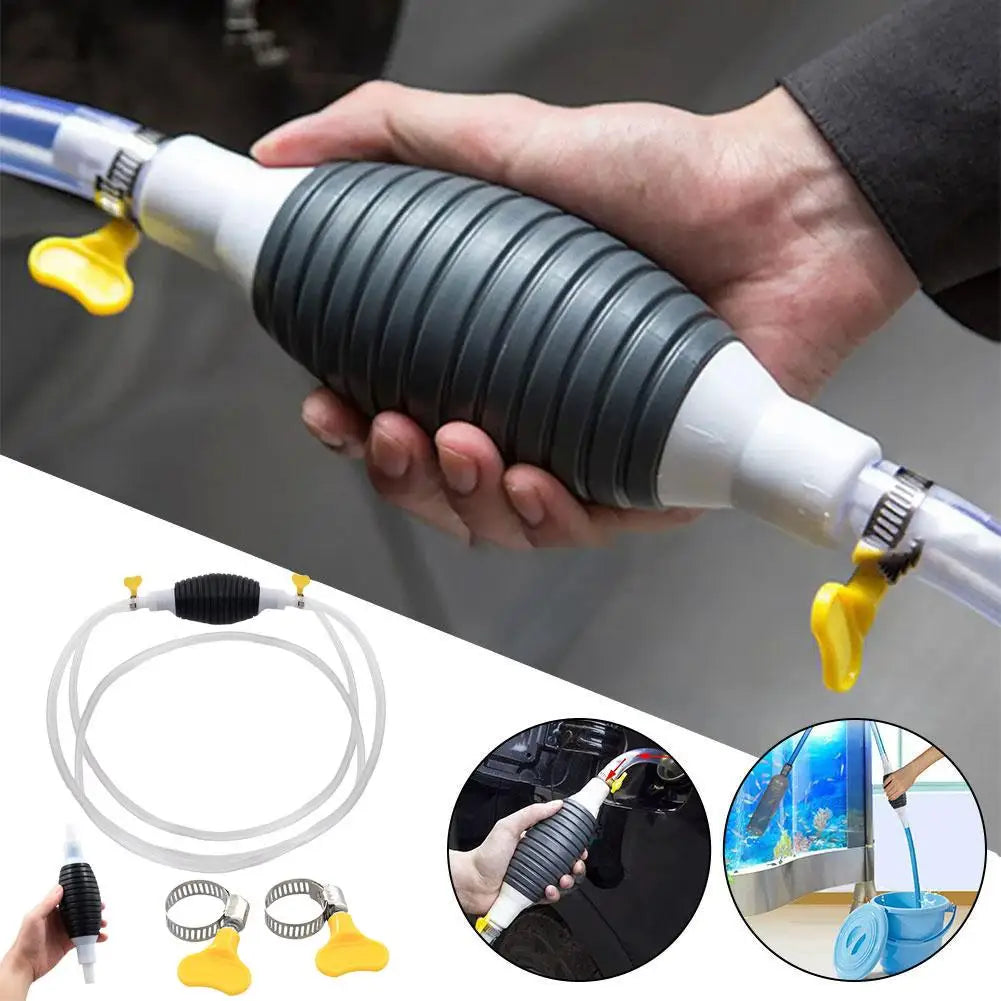 Manual Siphon Pump Portable Oil Extractor Gasoline Diesel Suction Hose Multifunctional Liquid Vacuum Cleaner Liquid Transfer Oasis Select