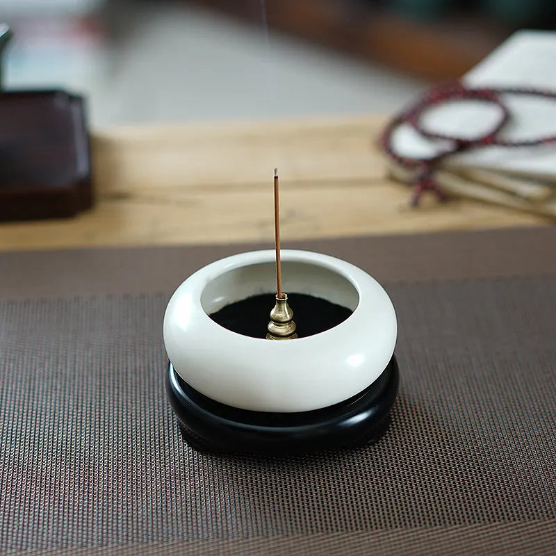 Ceramic Incense Burner Home Indoor Tea Ceremony Ai Grass Home Desktop Decoration Deodorization Minimalist Style Oasis Select