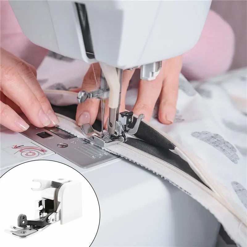 LIKE WISH 1Pcs Side Cutter Overlock Sewing Machine Presser Foot Feet Sewing Machine Attachment For All Low Shank Singer Oasis Select