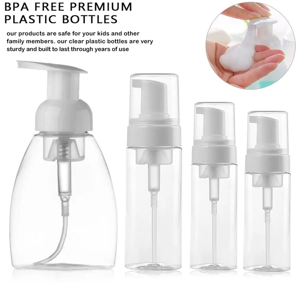 Clear Blue Shampoo Lotion Shower Gel Foam Pump Bottles Foaming Bottle Liquid Soap Whipped Mousse Points Bottling Oasis Select