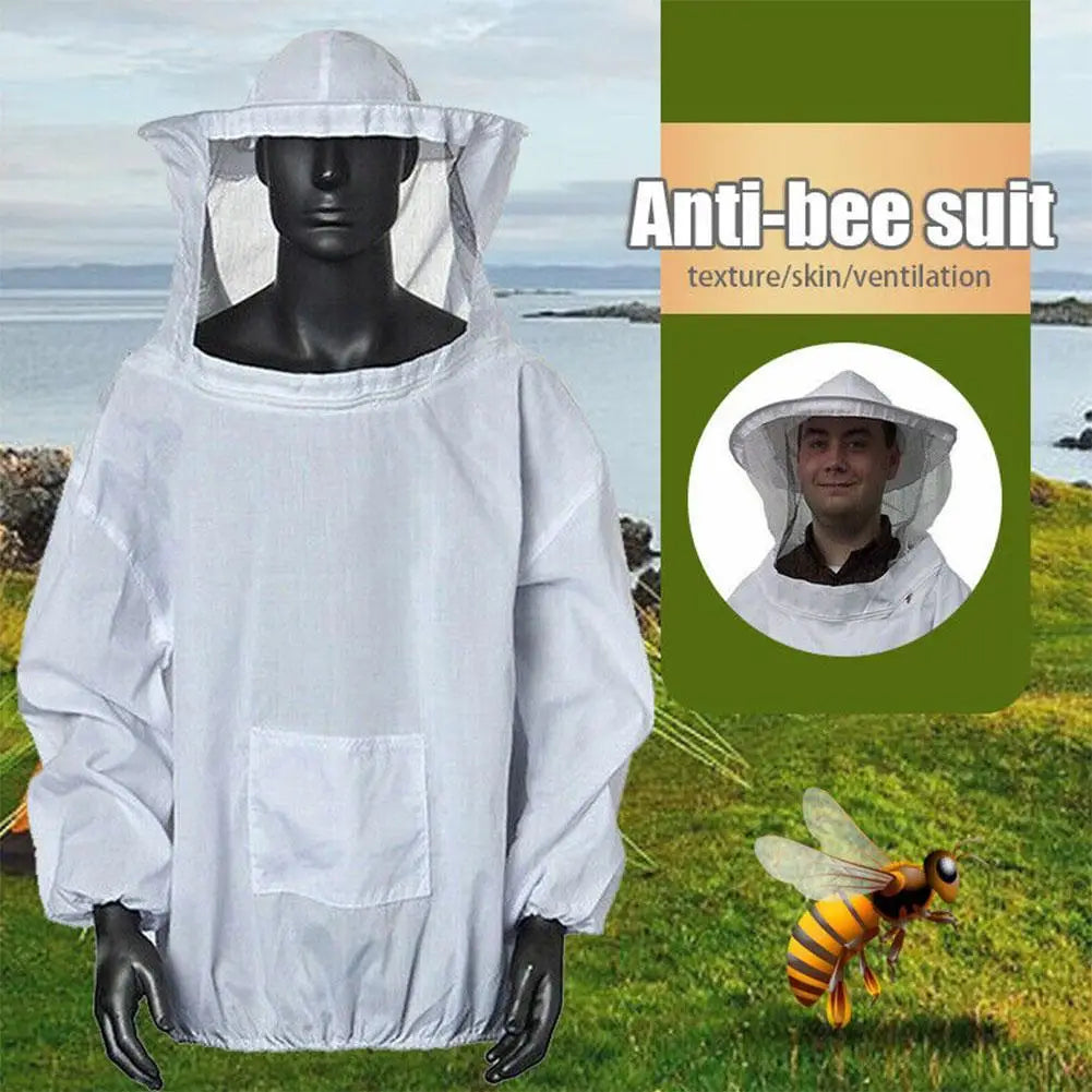Protective Beekeeping Jacket Veil Smock Equipment Beekeeping Hat Sleeve Beekeeper Suit Apiculture Bee Dress Oasis Select