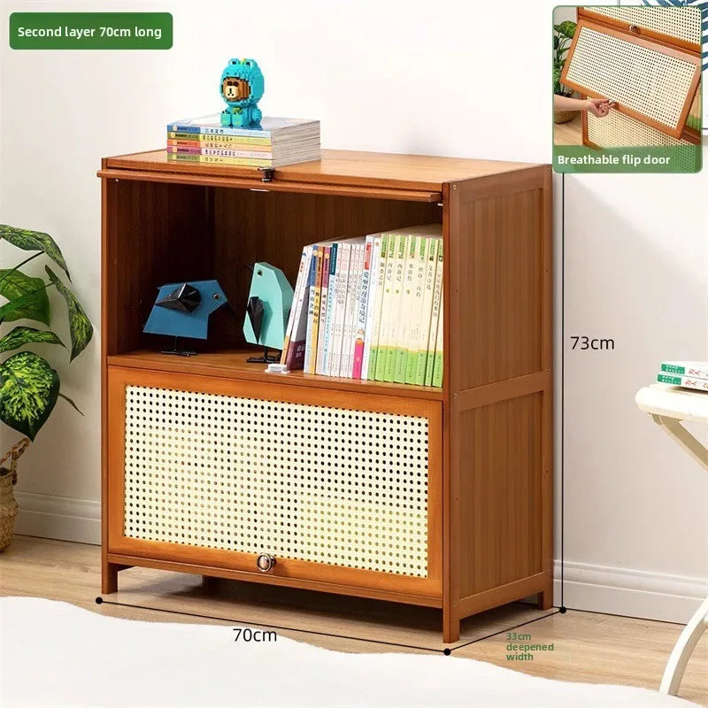 table Bookcase with door Household children's corner Bookshelf Internet celebrity American TV Wall narrow cabinet display shelf Oasis Select 2nd floor 70