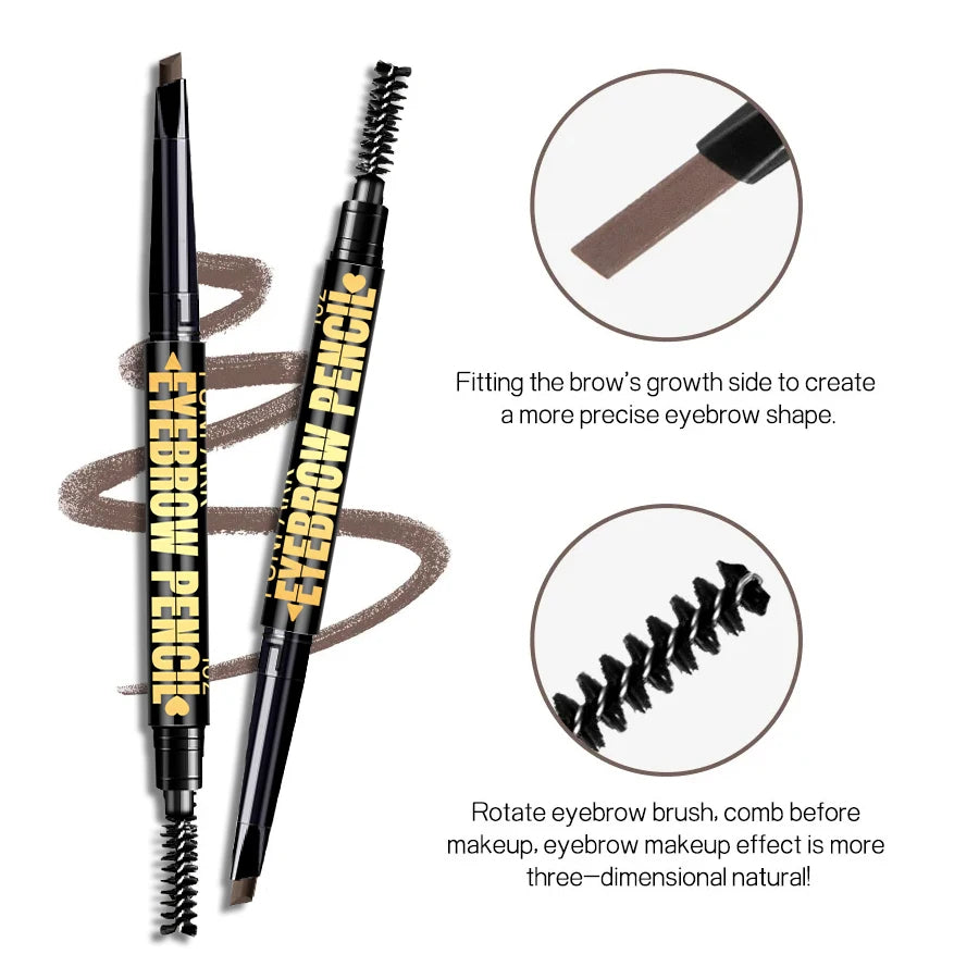 FUNPARK Waterproof Double-Head Eyebrow Pencil – 5 Colors