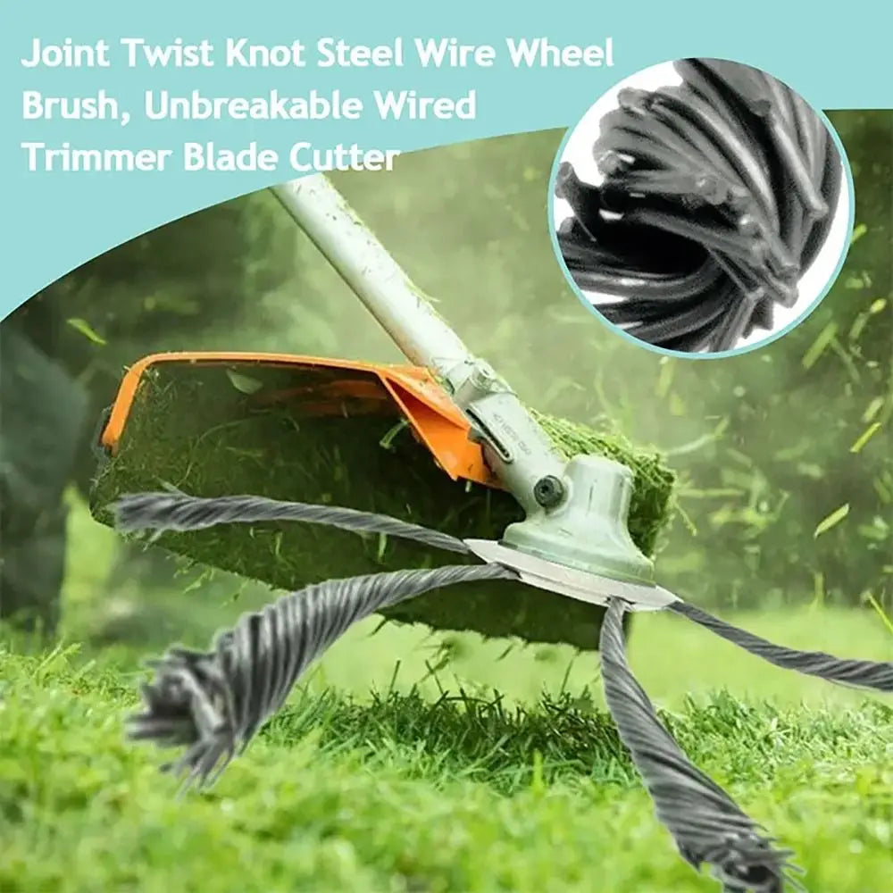 1Pcs Durable Steel Wire Wheel Lawn Mower Head Brush Disc 6 inch Weed Brush Head Removal Moss Rust Universal Grass Trimmer Head Oasis Select