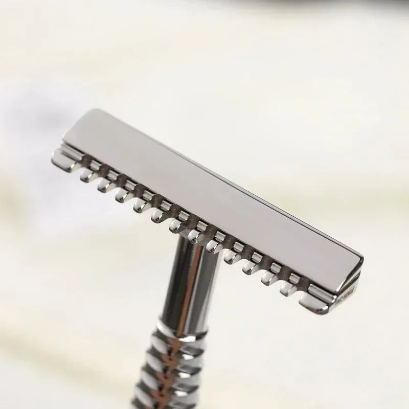 2026 YAQI High Quality Romulus Open Comb Polished 316 stainless Steel AC Blade Single-edged Mens Shaving Safety Razor For Men