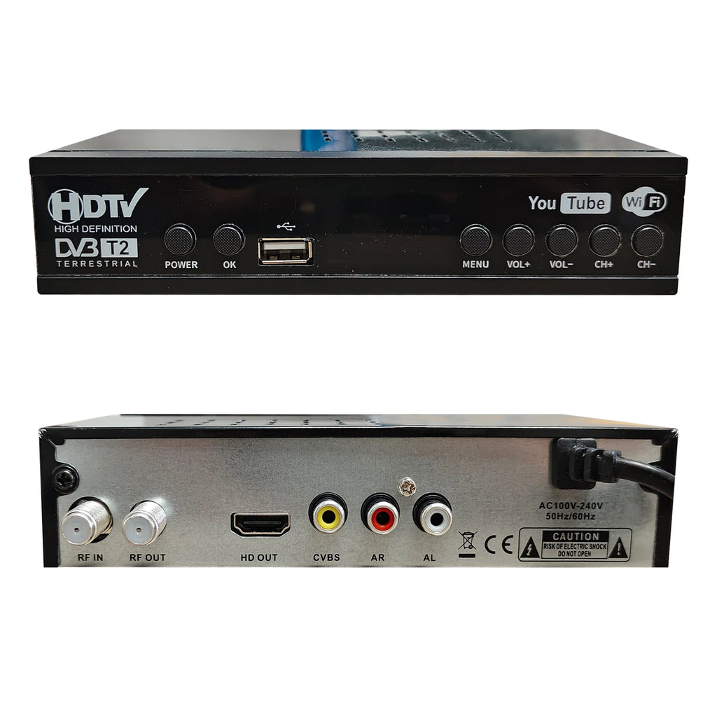 DVB-T2/C Terrestrial Digital TV Set-Top Box, PVR HD Video & Audio, Digital TV Receiver, TV Box Oasis Select black
