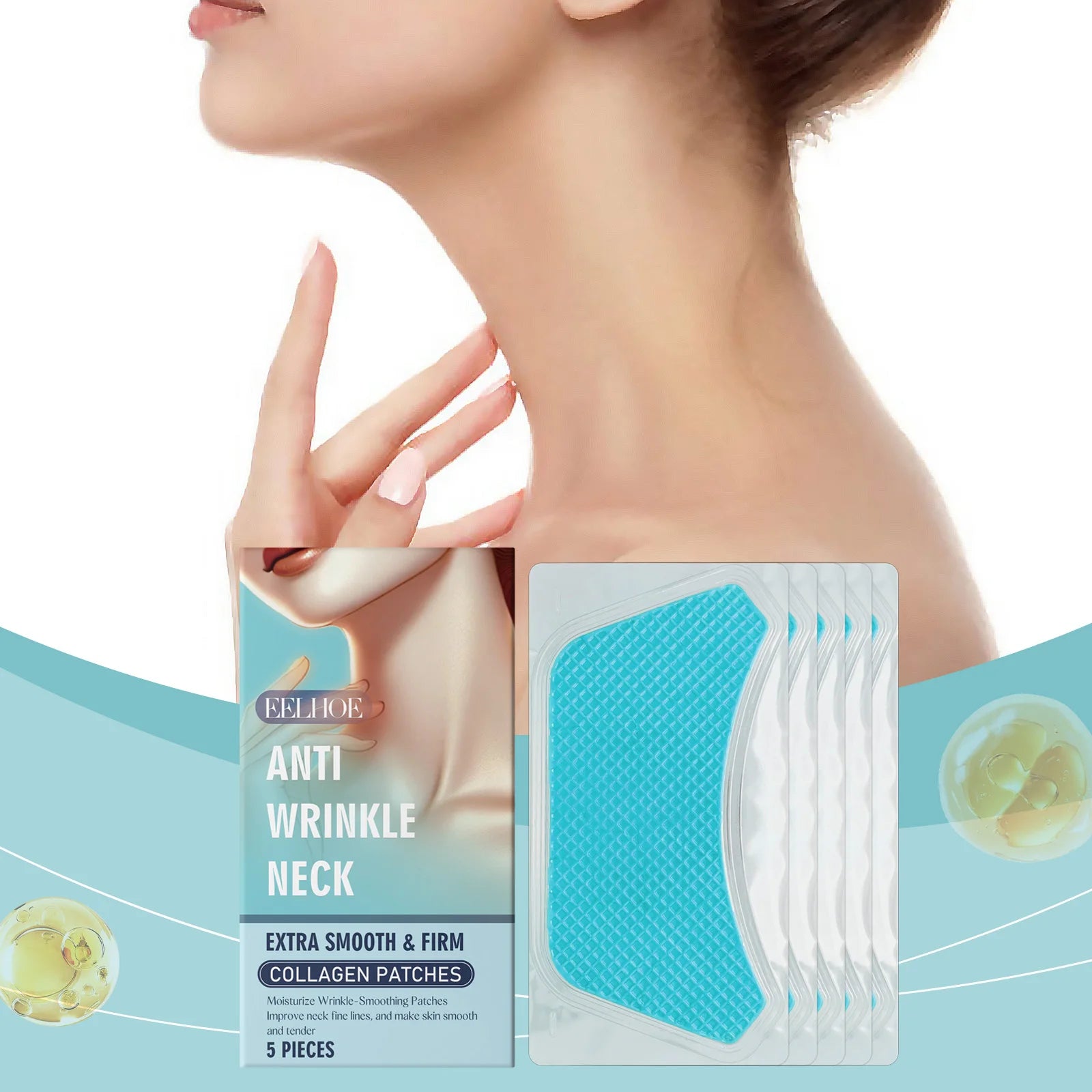 Eelhoe Collagen Neck Mask Patches – Firm, Lift & Hydrate Collagen Neck Mask Oasis Select