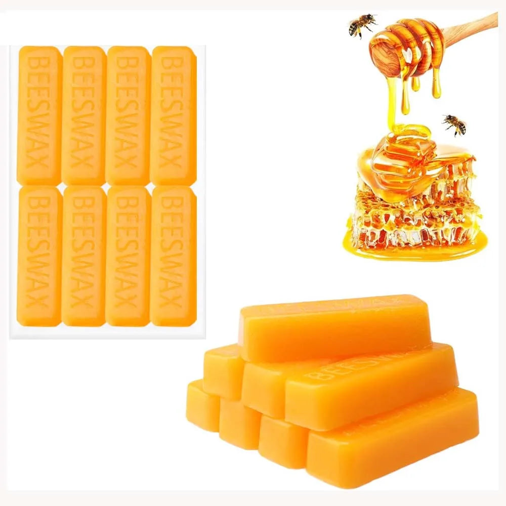 Yellow Beeswax Bars, Natural Beeswax Block Bees Wax Pure Bar Wax for Candle Making Furniture Polish DIY Crafts Oasis Select