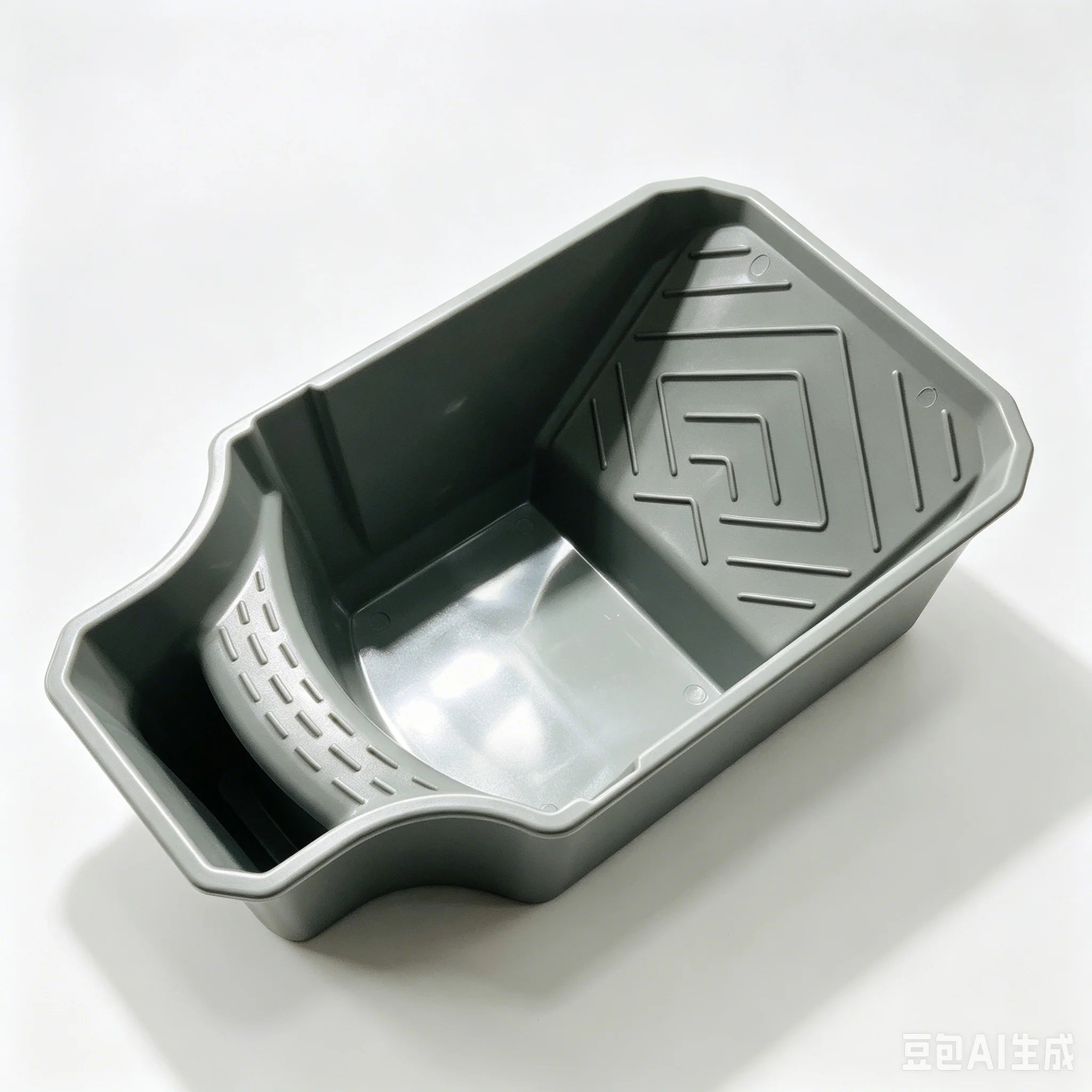 4-Inch Handheld Paint Cup with Roller Frame Durable PP Material Large Capacity Easy Matching for Brushes & Rollers Gray Oasis Select