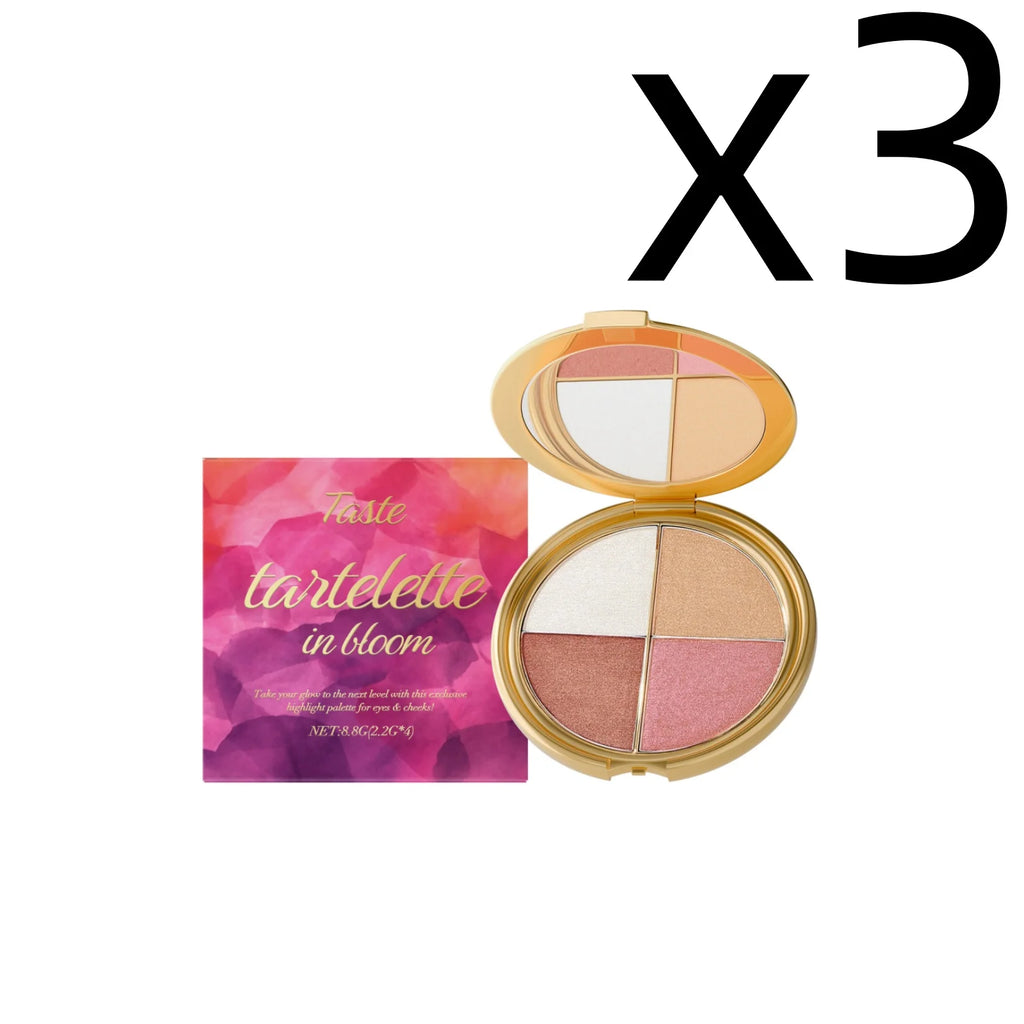 Highlight Powder Blusher Eye Shadow Plate Brighten Eye Area Smoothe Facial Skin Perfect Elegant Natural Look Portable Eye Makeup Oasis Select 8.8g Boxed X 3PCS