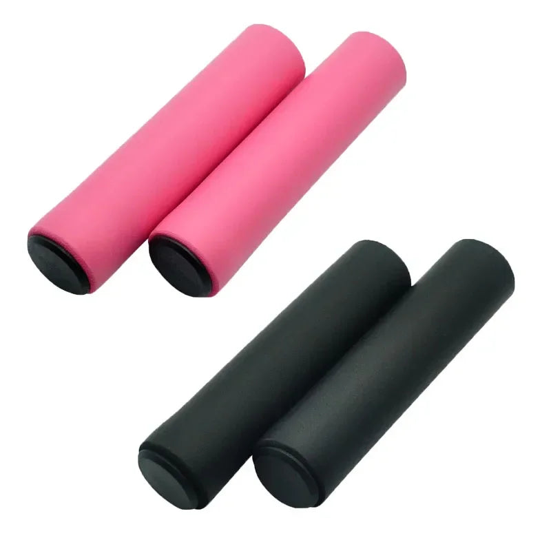 3/2/1Pairs Bicycle Grip Silicone Sponge Soft MTB Mountain Bike Handlebar Cover Anti Slip Shock-Absorbing Scooter Grip Oasis Select black-pink