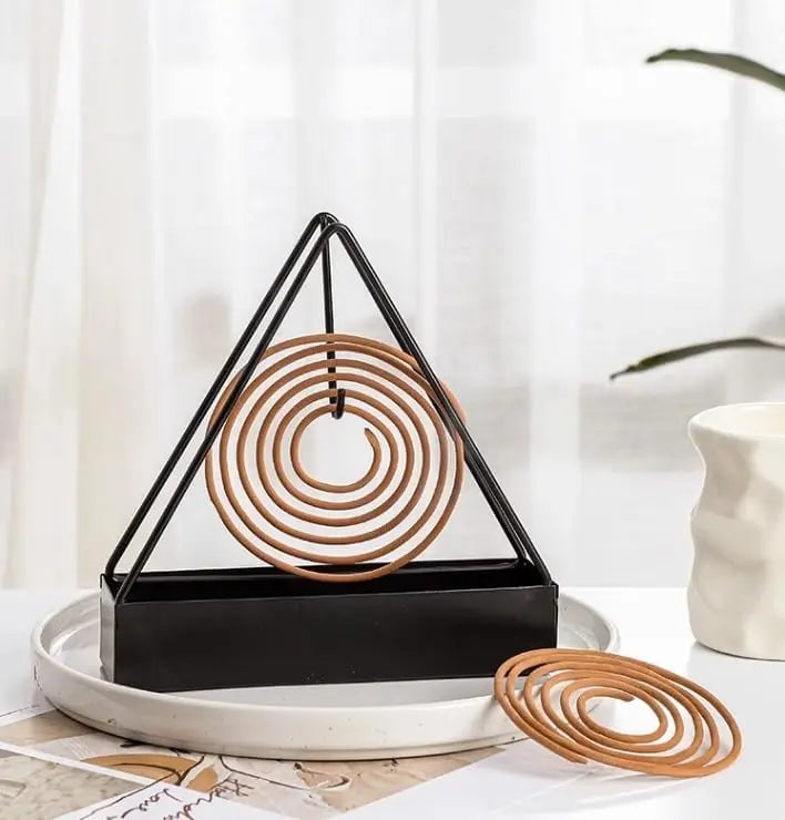 1/2PCS Portable Mosquito Coil Holder Metal Incense Burner With Fireproof Ash Tray Outdoor Camping Patio Balcony Summer Oasis Select