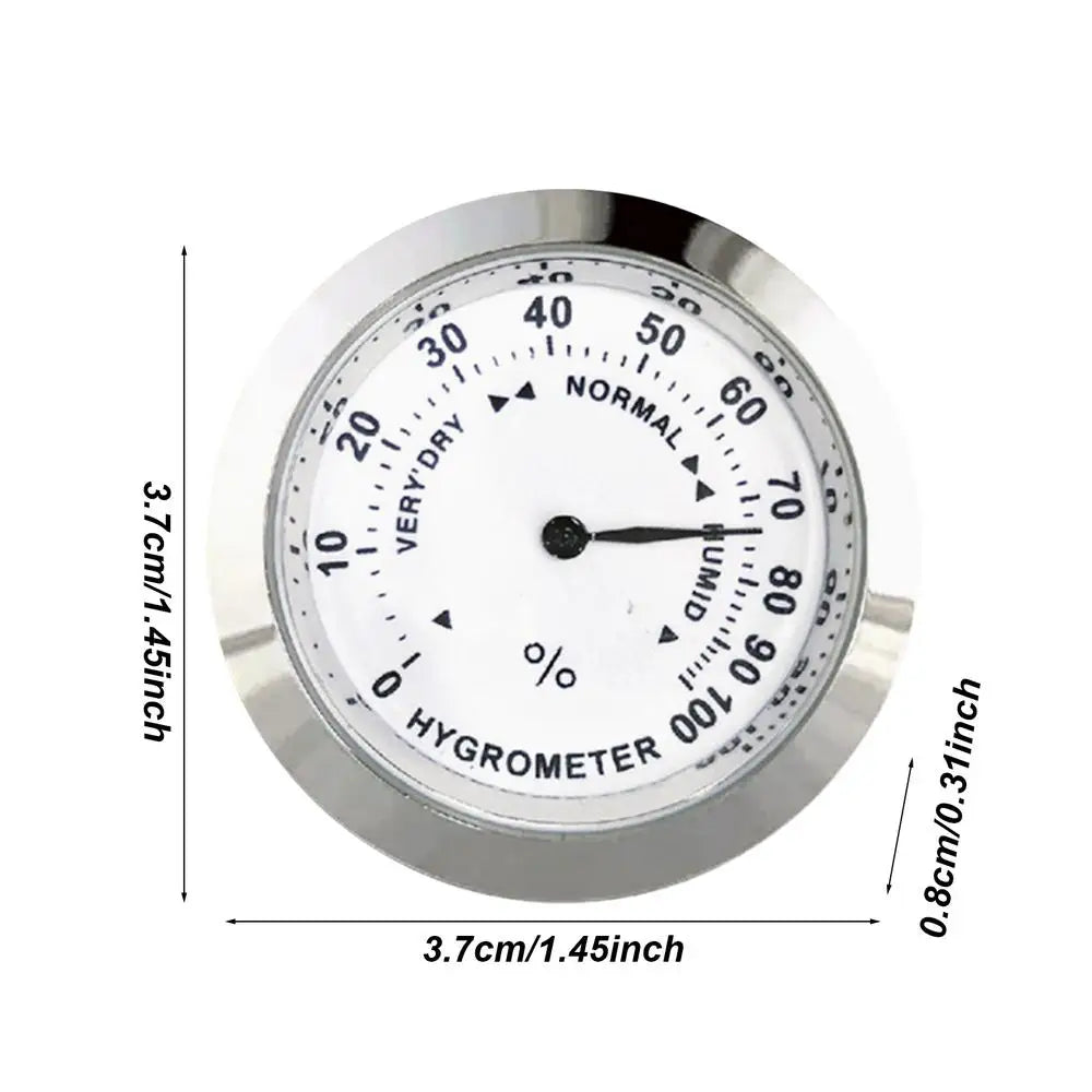 Humidor Hygrometer Humidity Sensor Tester with High Precision Hygrometer Monitor for Humidor Cabinet Cans Care and Maintenance Oasis Select Silver