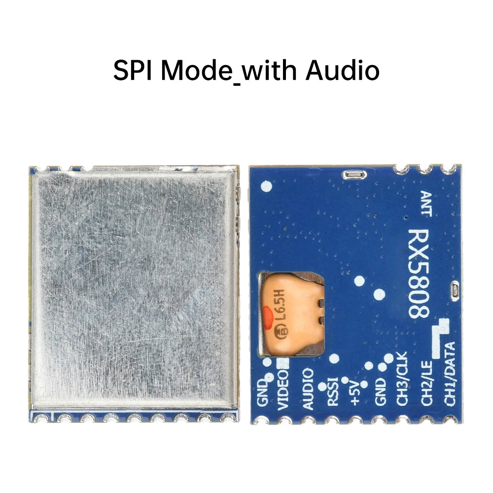 RX5808 4.9G-5.8G Audio Receiver SPI Control Wireless Audio Video Receiving Module for FPV Systems RC DIY Electronic Kit Oasis Select SPI-with audio