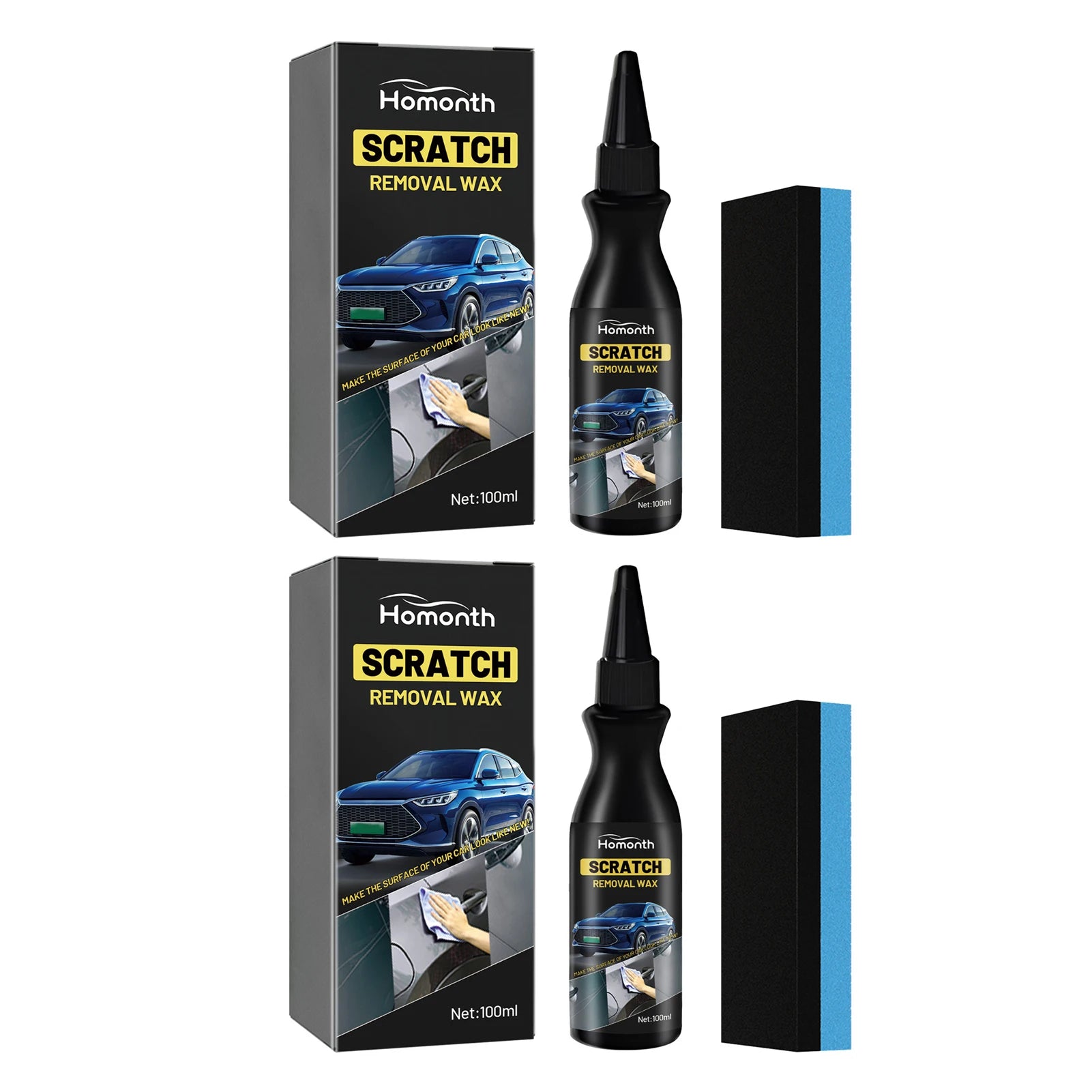 Aihogard Car Scratch Remover Polish Compound 100ml + Sponge