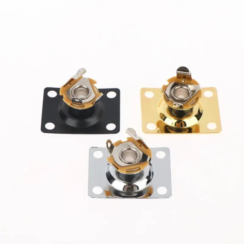 Square Compact Metal Guitar Output Jack Plate, Electric Guitar Socket Panel Replacement Accessory Oasis Select