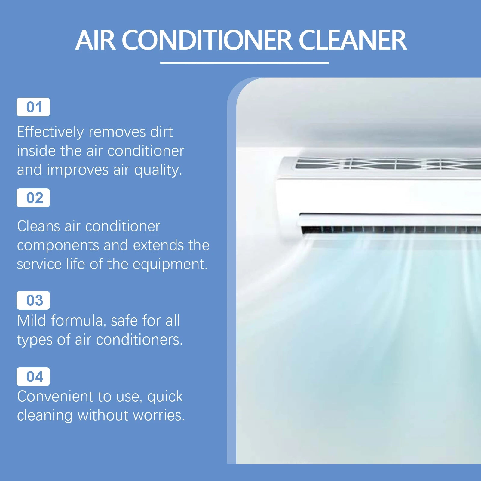 60ml Air Conditioner Cleaner Spray Condenser Coil Cleaning Deodorizer Air Conditioner Foam Coil Cleaner Cleaner Stain Remover ﻿ Oasis Select